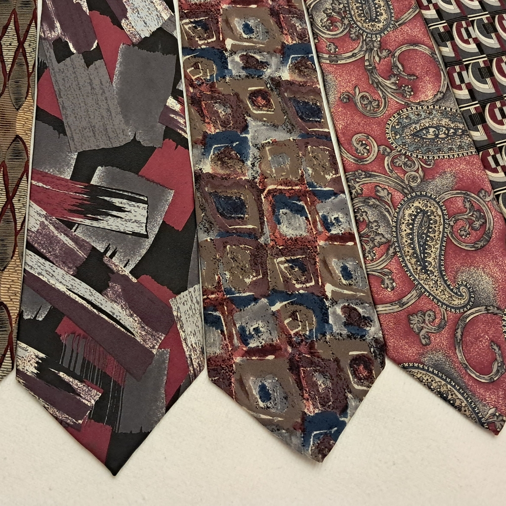 Vintage Elegant 100% Silk Men's Ties 5pc Set